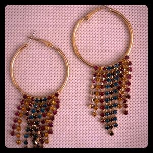 Bauble Bar Statement Colorful Stone Earrings